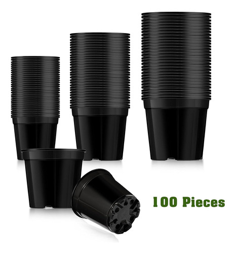 100 Piezas Macetas De Plástico Para Vivero De Plantas Reutil