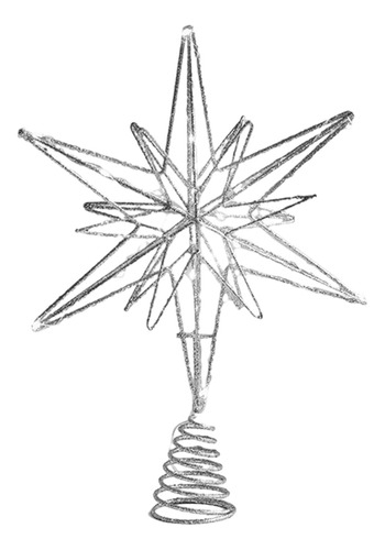Adorno De Árbol De Navidad Con Pentagrama Iluminado Argén