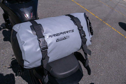 Imagen 4 de 10 de Fire Parts Dry Bag Motocicleta C15 Litros Gris