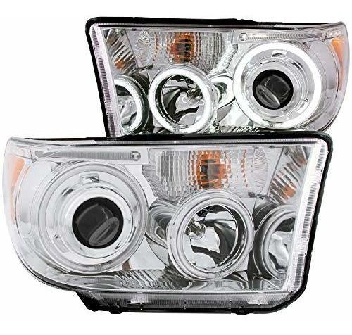 Faros Anzousa Con Halo Para Toyota Tundra/sequoia (par)