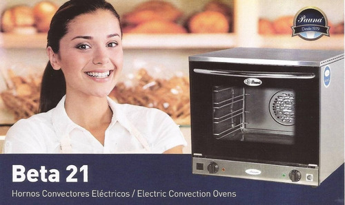 Imagen 3 de 9 de Horno Convector Electrico Pauna Beta 21 + 4 Placas Cuotas