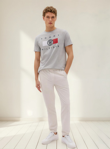Remera Tommy Hilfiger Con Logo Original De Hombre