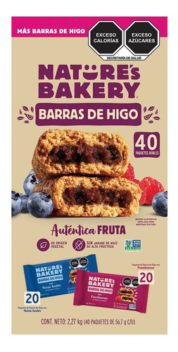 Nature's Bakery Barras De Higo 40 Pz De 56g 2.27kg