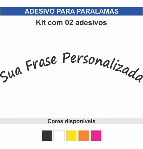 Paralama personalizado com adesivos decorativos 