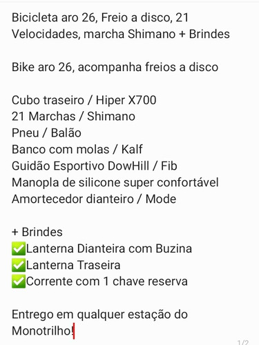 Bicicleta Aro 26