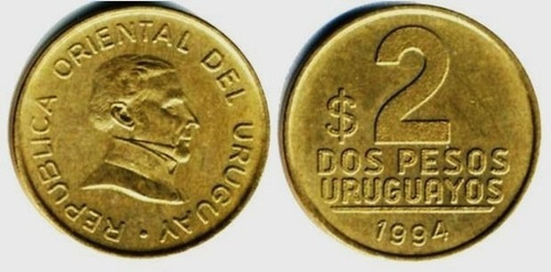 Moneda Uruguay 2 Pesos 1994