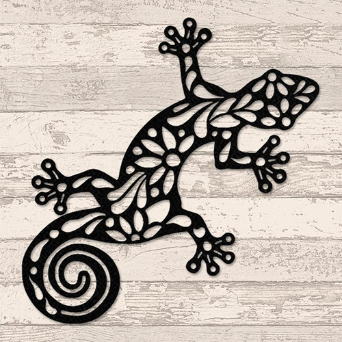 Arte Pared Metal Decoracion Diseño Gecko 3d Adecuado Para