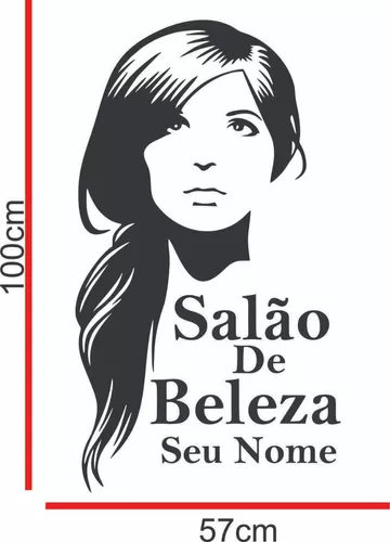 Adesivo Cabeleireira Salão Cabeleireiro Salão de Beleza Feminino Mulher Cab  10.1.1