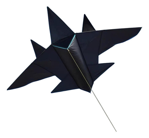 Jet Plane Kite Single Line Flying Juguete Fácil Medio Negro