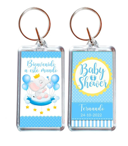 Pack X 12 Llaveros Baby Shower Encintados Recuerdos Souvenir