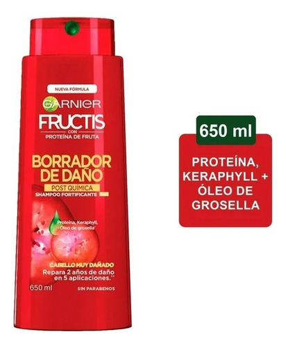 Rutina Garnier Fructis Borrador De Daño Post Química