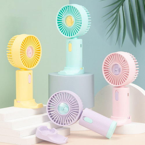 X 2 Ventilador Portátil Con Soporte For Teléfono,