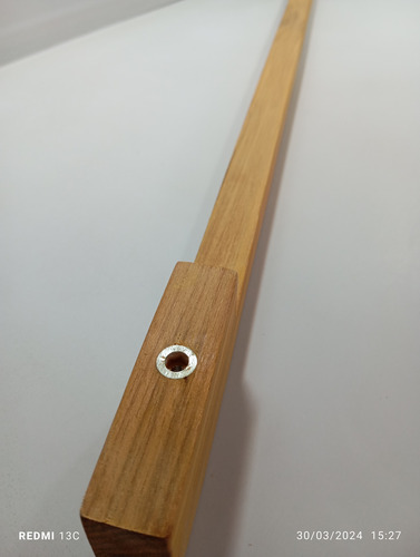 Puxador Para Portas Alça Simples Freijo C/ Verniz Fosco T130