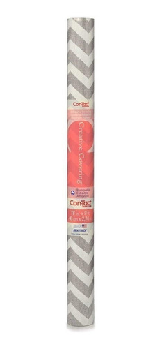 Imagen 1 de 4 de Vinilo Autoadhesivo Estampado Chevron Marca Contact 46x274cm