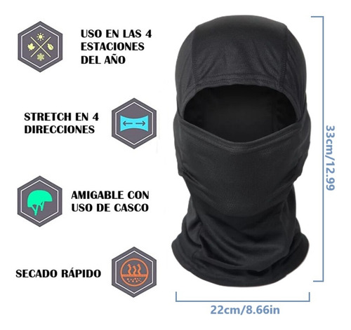 Vd-x Balaclava 4 Pack Full - Pasamontañas Militar Táctico Bandana Espartano 105
