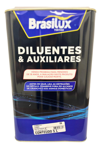 Thinner Diluente Limpeza 4016 Brasilux 5 Litros