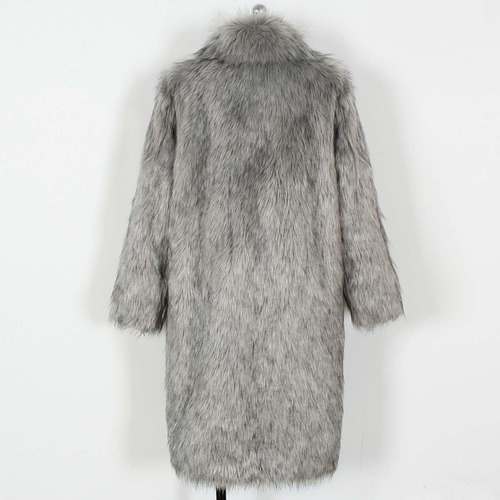 Chaqueta Larga E Para Mujer, Cálida, Con Pelo Sintético, Para Mujer, Invierno 3001
