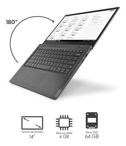 Imagen 5 de 8 de Laptop Lenovo Amd A6 4gb Ram 64gb W10p + Audifonos
