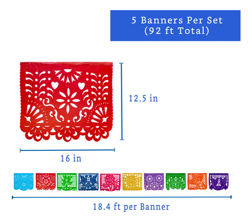 Pancartas Para Fiestas Mexicanas Fiesta Wraps Papel Picado,
