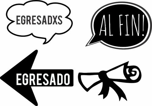 Props Listos Para Imprimir! Graduación Carteles Egresados
