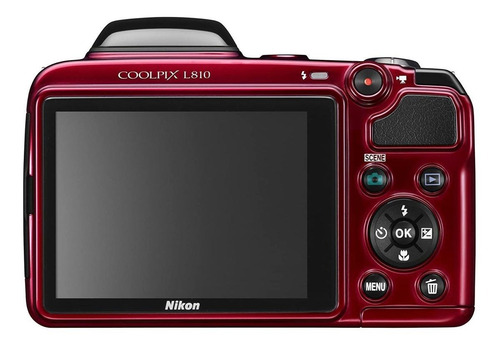 Nikon Coolpix L810 compacta avanzada color rojo