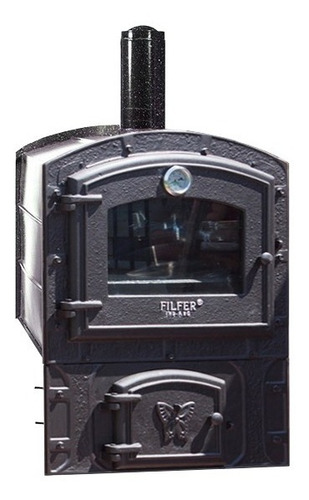 Horno A Leña De Empotrar Grande Filfer Puerta Visor