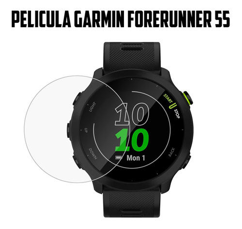 Película Para Garmin Forerunner 55 De Vidro Temp Kit 5 Uni