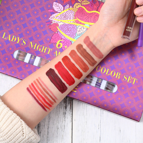 Set De Maquillaje Con 6 Lápices Labiales Líquidos Mate, 6 De