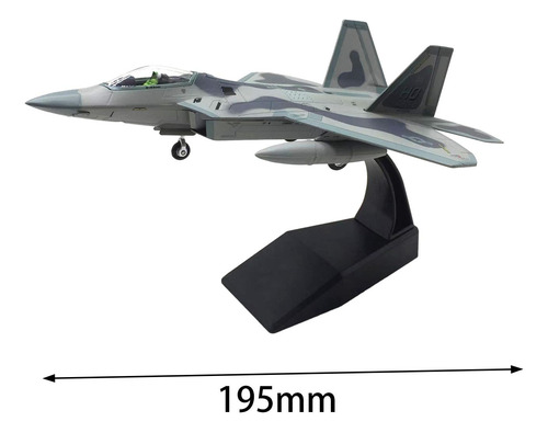 Avión De De Aleación Fundido A Escala 1:100, Avión F22 De