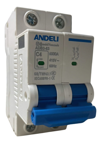 Breaker Termomagnetico 2x4a Andeli