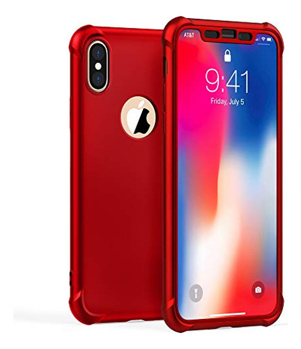 Funda Para iPhone XS Max Rojo 6.5puLG Uso Rudo
