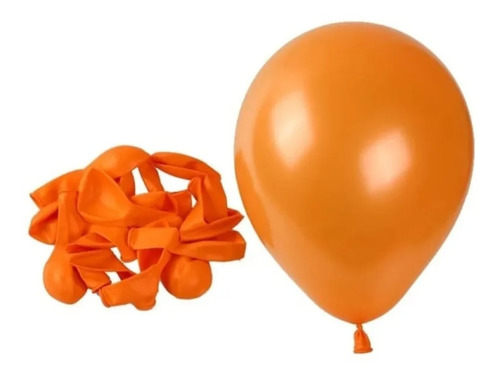 10 Globos Perlados Color Naranja De 10 Pulgadas 