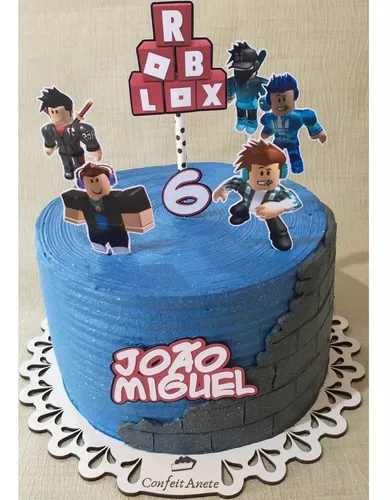 Topo para bolo Personalizado para Festa, Topper Cake (Roblox)