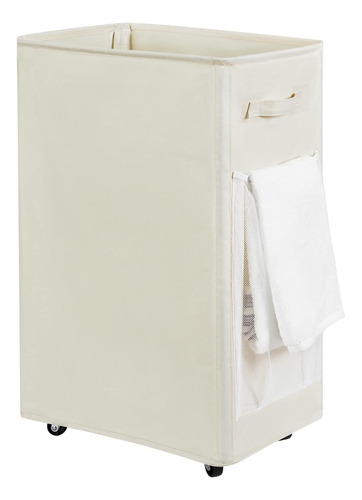 Cesta De Ropa Sucia Con Ruedas De 90 Litros, Cesta Plegable