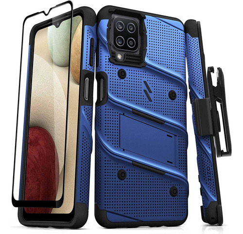 Estuche Zizo Bolt Series Para Galaxy A12 Con  Ctor De P...