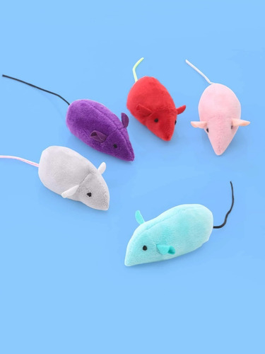 Ratita De Juguete De Peluche Para Gato Color Violeta