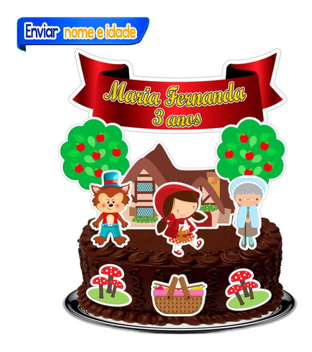BOLO CHAPEUZINHO VERMELHO: um clássico da literatura infantil em forma de  bolo! Chay Cakes 