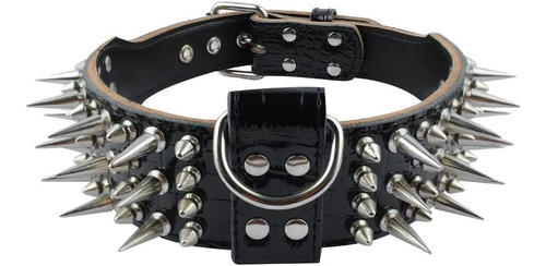 Collar Para Perro Con Picos Largos De Lujo Mediana