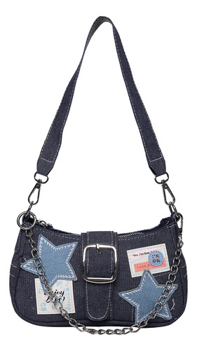 Bolso De Mujer Con Cadena Para Axilas Y2k, Bolso De Mezclill