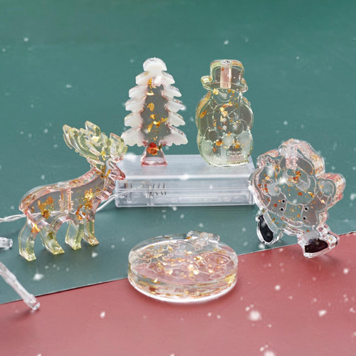 Fundición De Resina Árbol De Navidad Elk Colgante