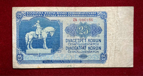 Billete 25 Korun Checoslovaquia 1953 Pick 84 A