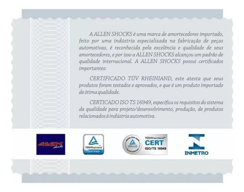 Par Amortecedor Traseiro Chery Face 1.3 16v 2009 2010 2011