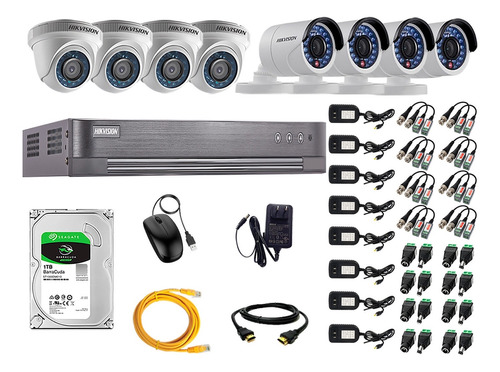 Kit 8 Camaras De Seguridad Hikvision 1tb