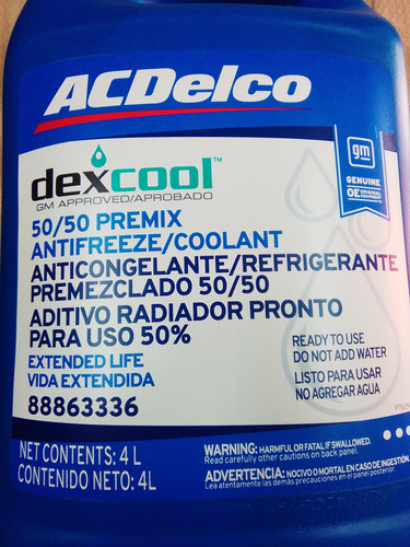 Refrigerante 50/50 Acdelco Original.