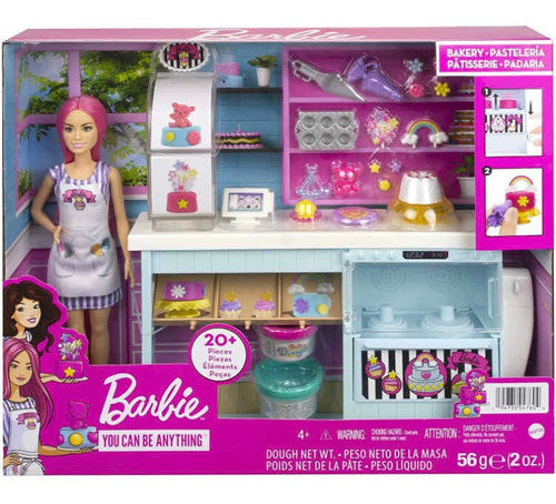 Barbie Careers Set De Repostería Para Decorar Cabello Rosa