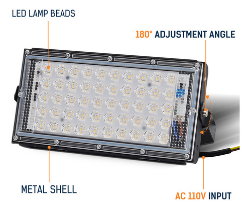 Luz De Inundación Led De 50 W Luces De Inundación Led Para E