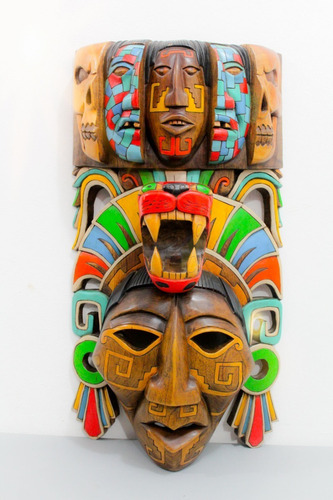 Mascara Maya Con Representación De La Etapa De La Vida