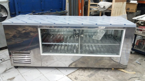 Acero Inox Heladera Vitrina Mostrador Exhibidora 2.00 Mts