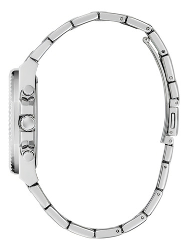 Reloj Mujer Guess Equality Gw0769l1 Acero Plateado Analógico Fondo Azul