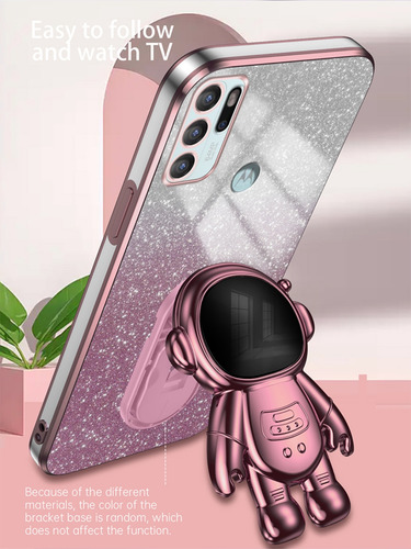 Bling Silicona Funda Case For Moto + Astronauta Soport